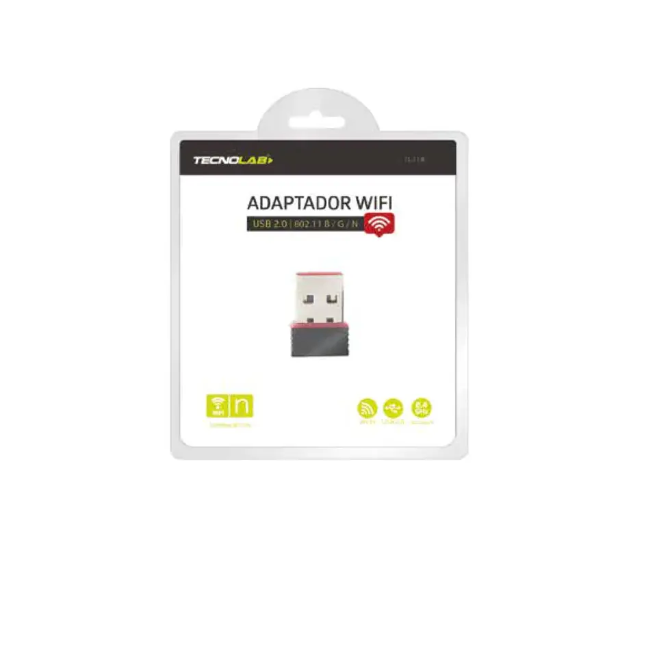 Adaptador Antena Wifi Usb, frecuencia 2.4ghz 802.11 B/g/n, velocidad 300mbps 6