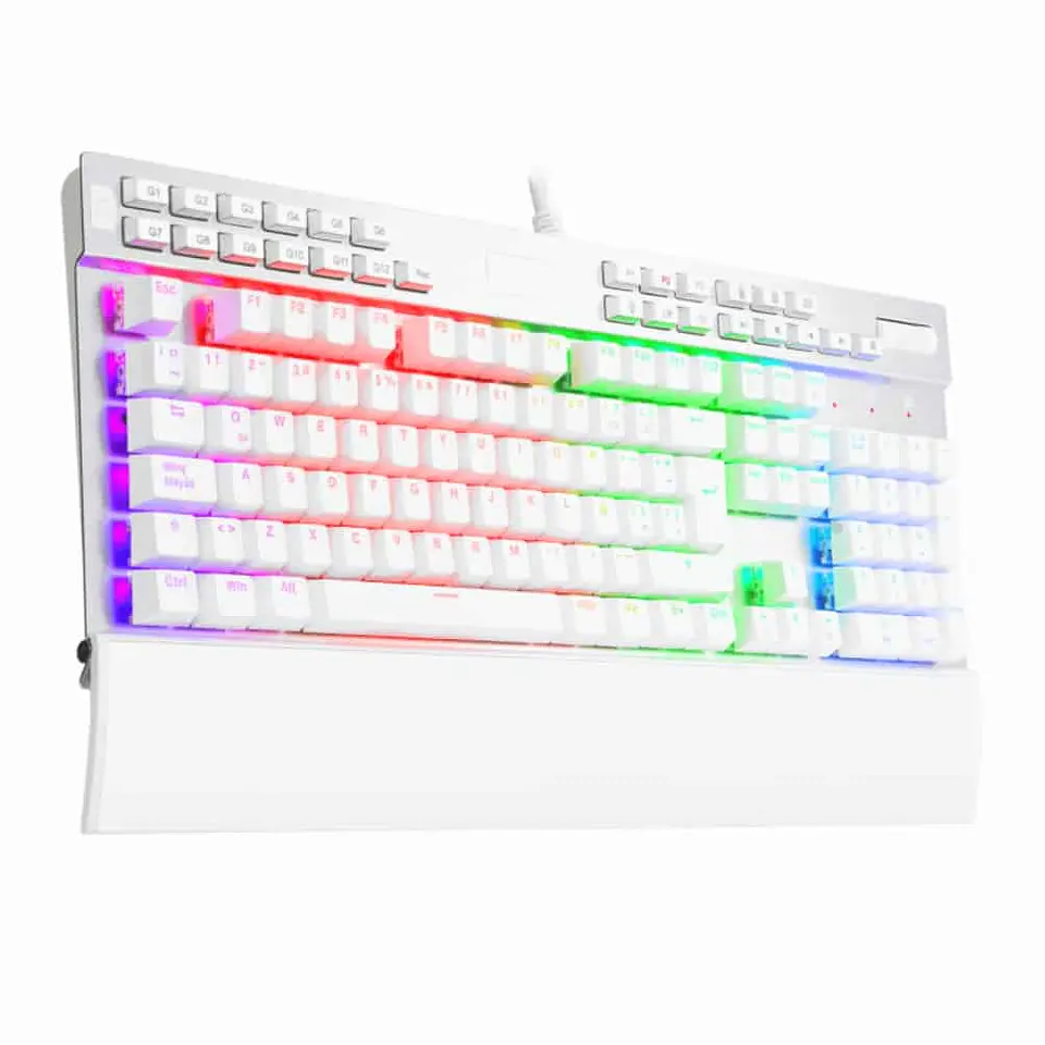 Teclado Redragon gamer mecánico Yama White K550W-SP 6