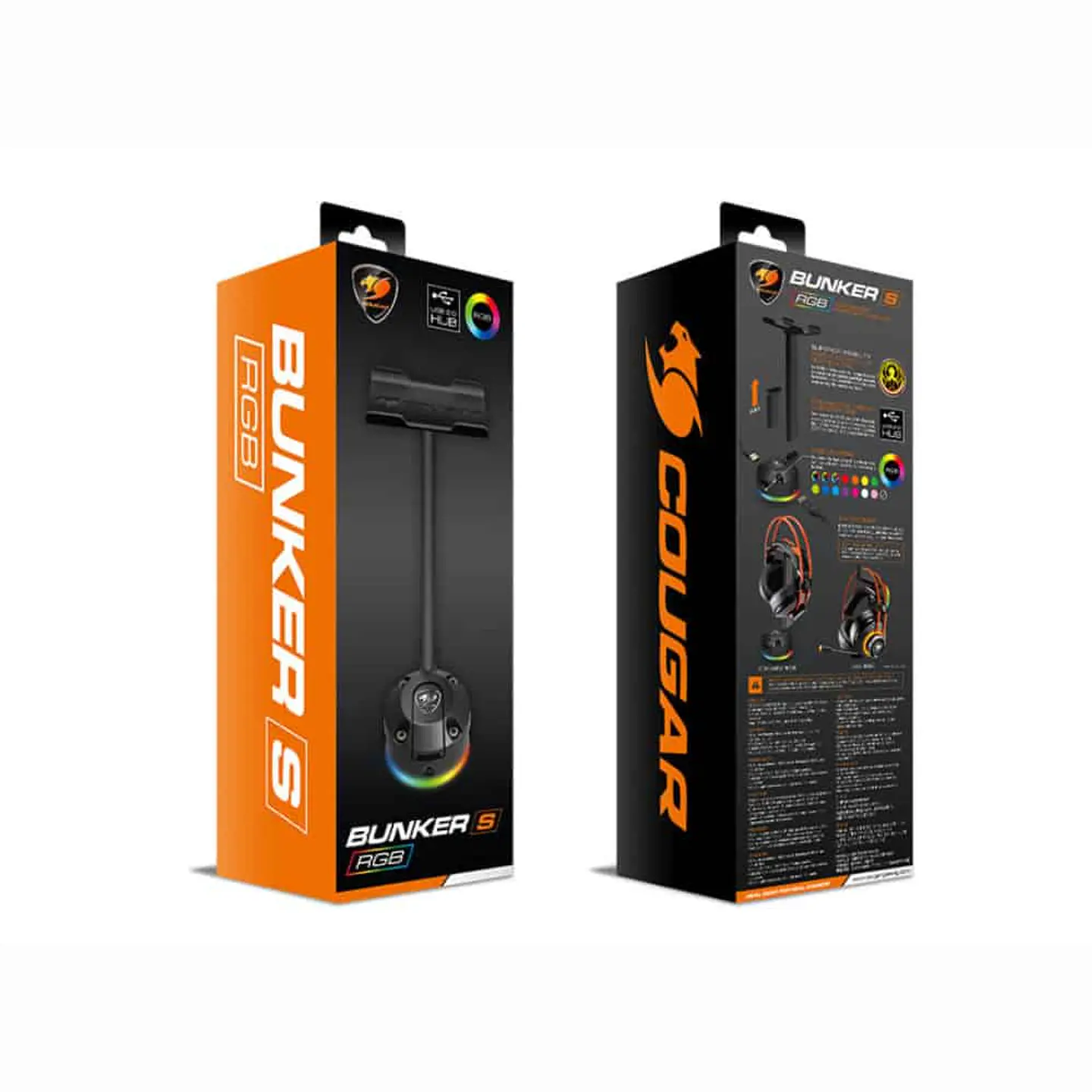 Soporte Cougar Base para Audífonos con 2 puertos USB - Bunker S RGB 4