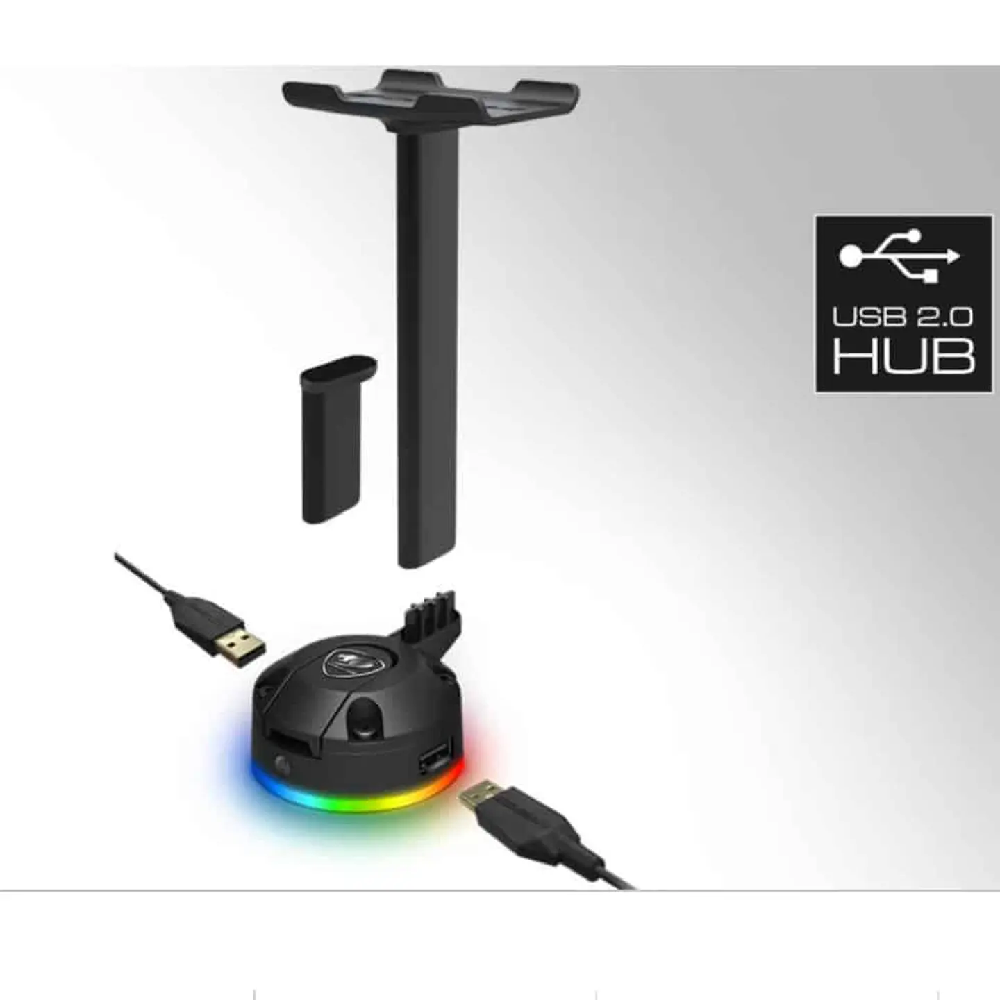 Soporte Cougar Base para Audífonos con 2 puertos USB - Bunker S RGB 5