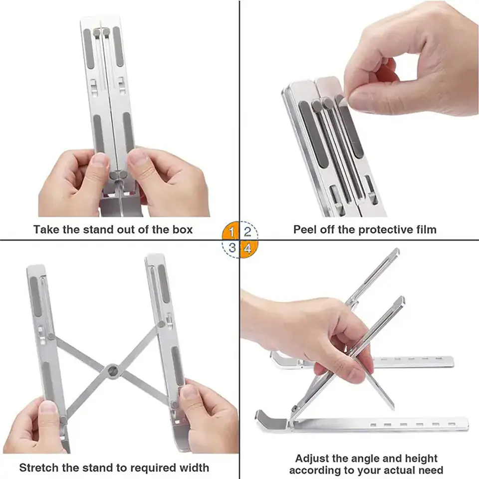 Soporte Plegable Base Notebook Macbook Pro Air, Aluminio X12 5