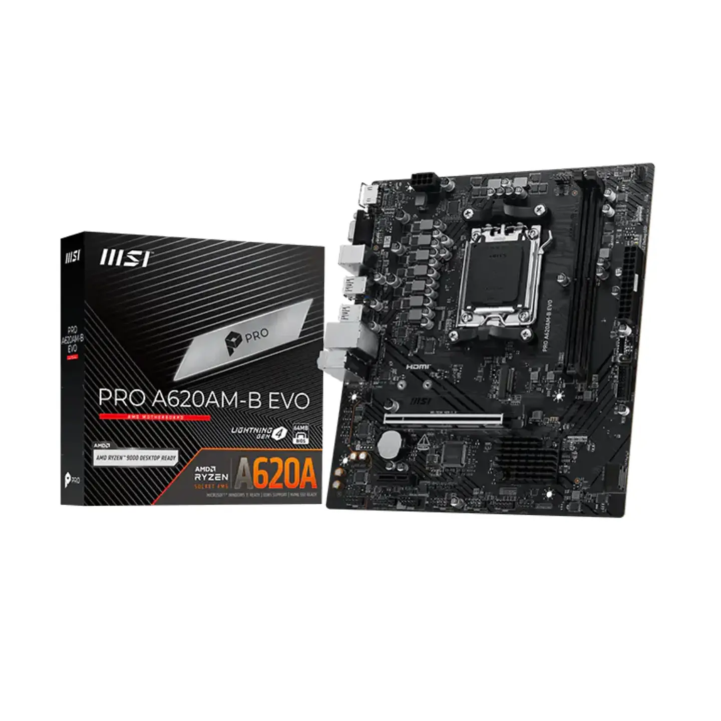 Placa Madre MSI PRO A620AM-B EVO AM5 DDR5, M.2, mATX 1