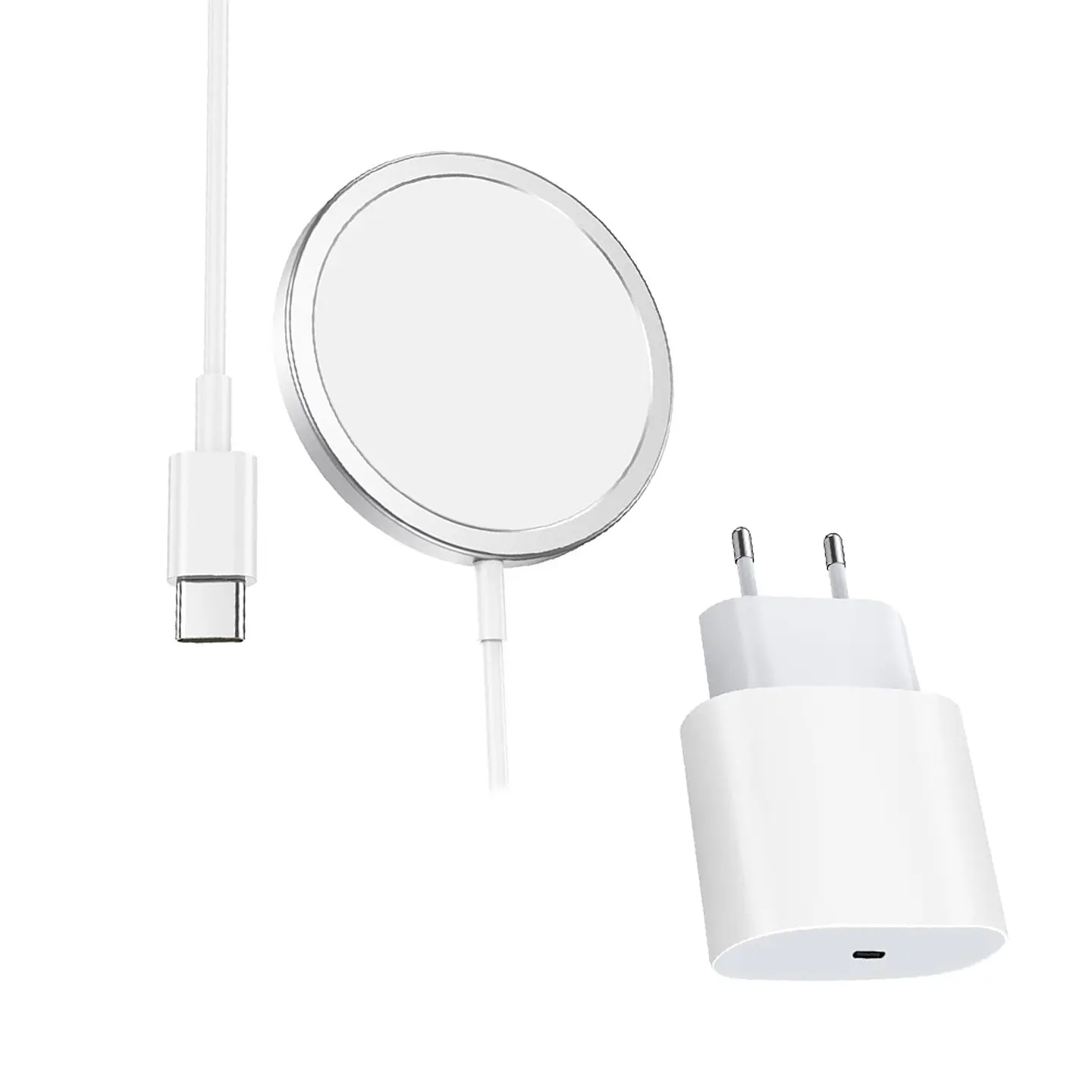 Cargador Inalámbrico Para iPhone 11/12/13 + Adaptador 20 Watt 1