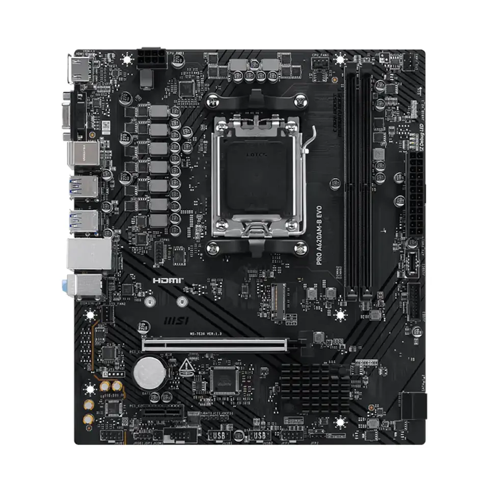 Placa Madre MSI PRO A620AM-B EVO AM5 DDR5, M.2, mATX 2