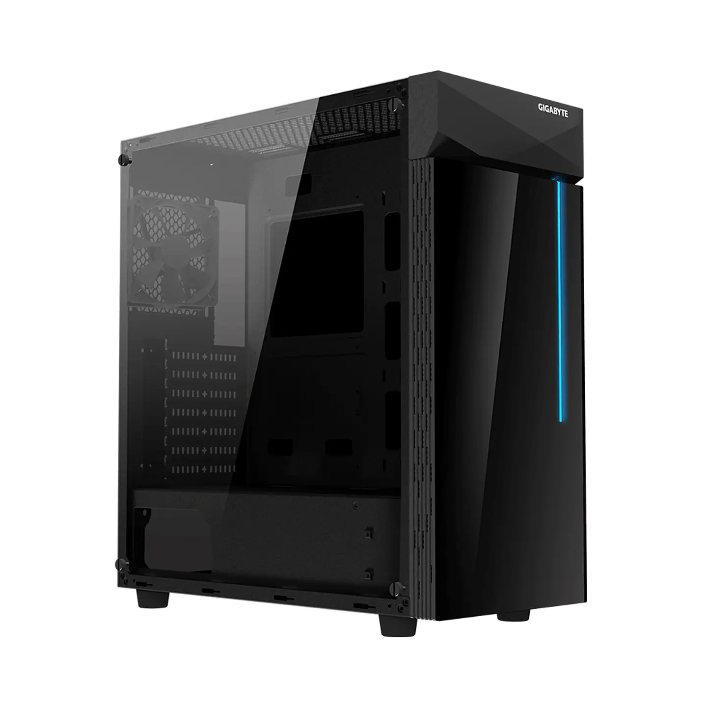 Gabinete Gigabyte C200 Glass (GB-C200G, 1x Cooler, 2x USB 3.1) 1