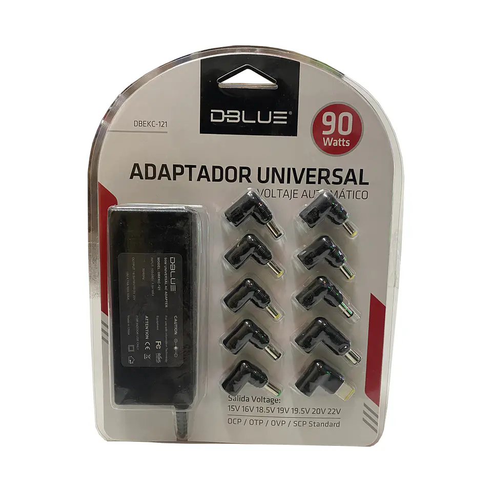 Cargador Universal Dblue 90W (Voltaje automático, 10 Conectores) 2