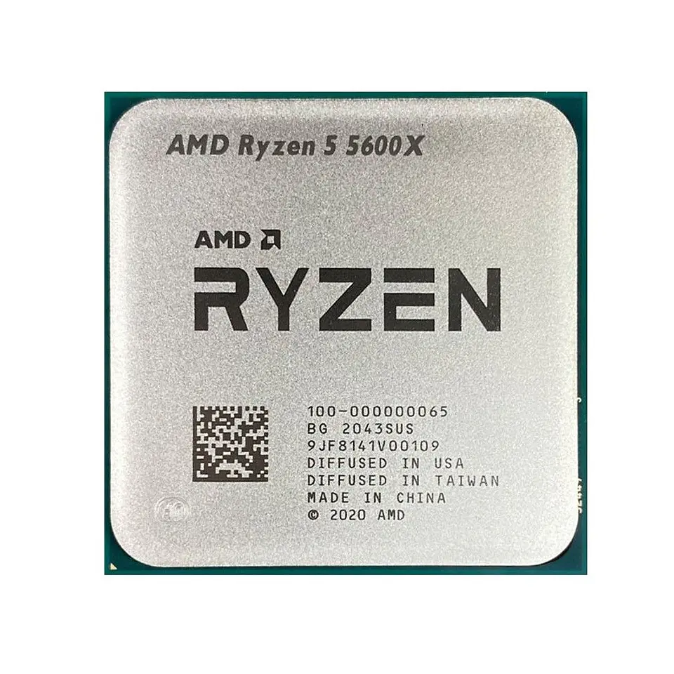 Procesador AMD Ryzen 5 5600X, 6-Core, 3,7Ghz (4,6Ghz Max Boost), Socket AM4, 65W 3