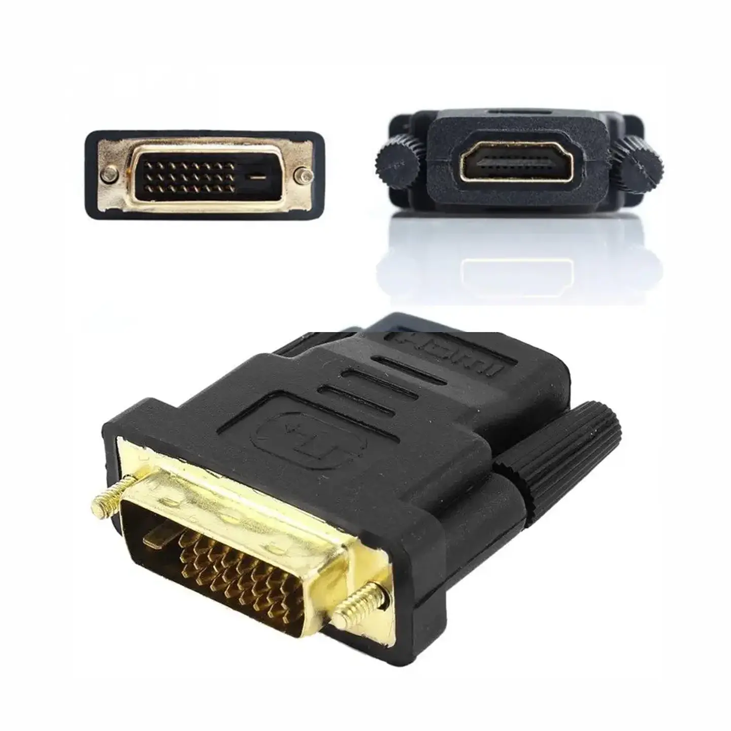 Adaptador Conversor Dvi 24 + 1 Macho A Hdmi Hembra 1080p HD 2
