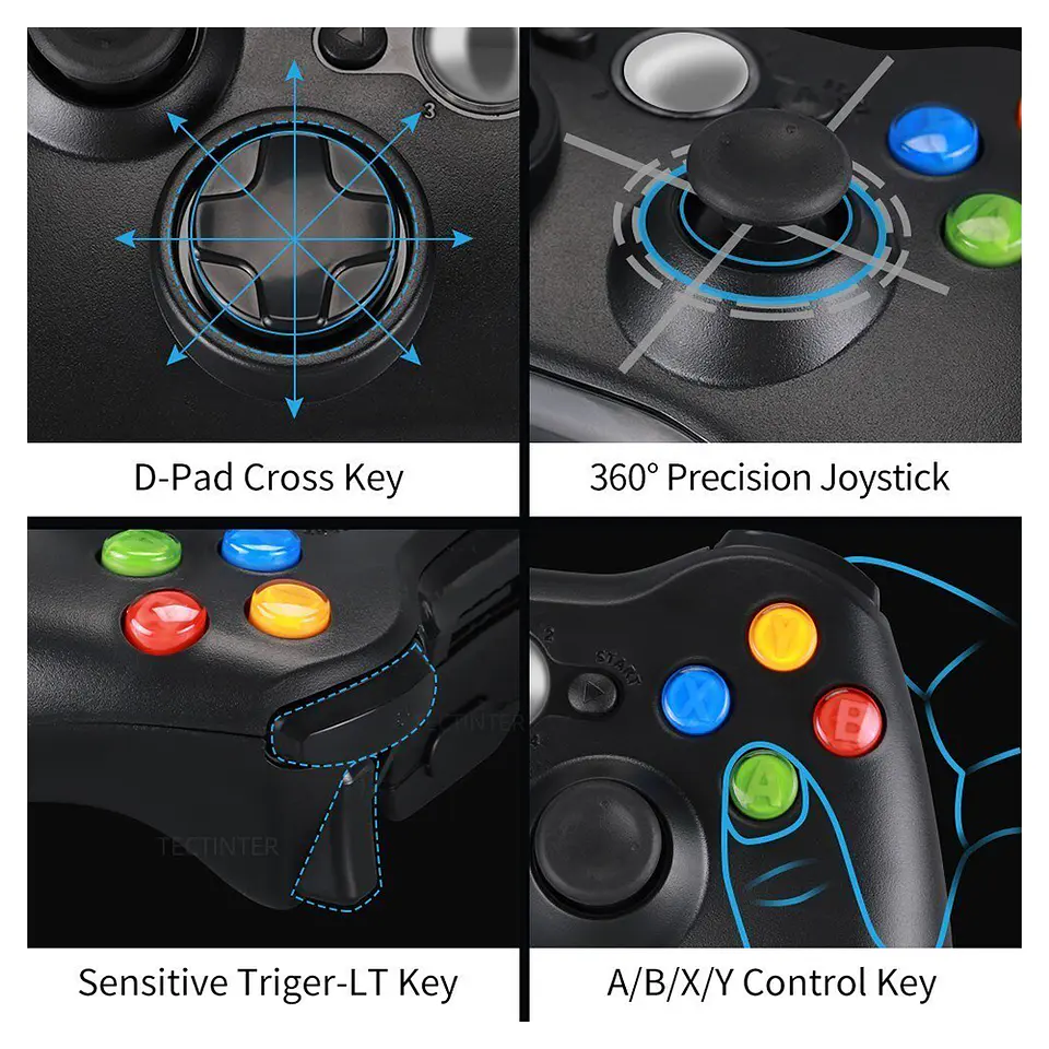 Mando Control Joystick Inalámbrico, PS3, Xbox 360, Android, Pc 5
