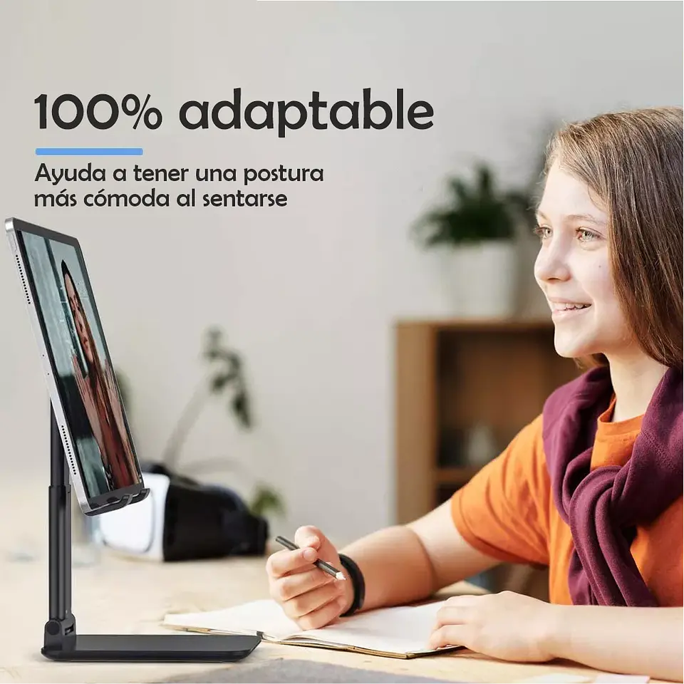 Soporte Base Porta Celular Tablet Escritorio Mesa Ajustable 4