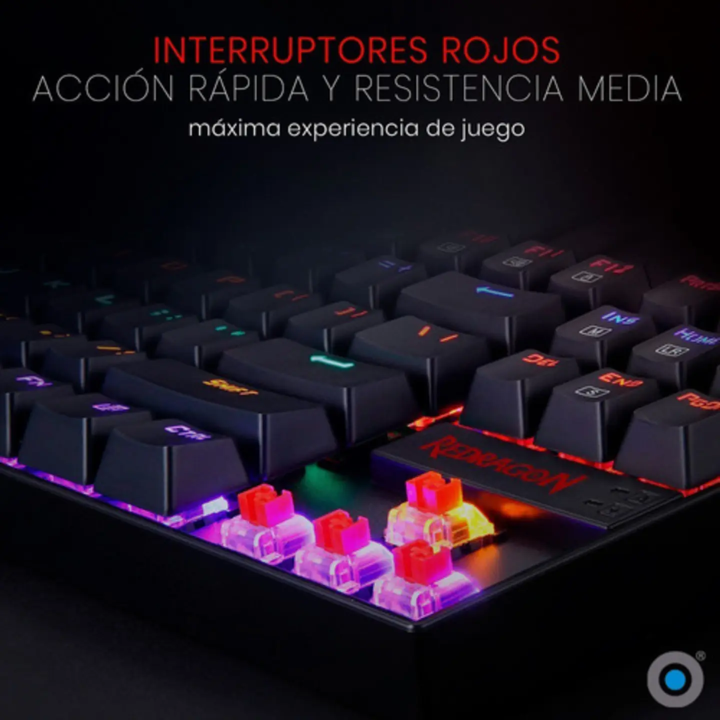 Teclado Mecánico Redragon Kumara K552 Rainbow, Switch Red, Español 3