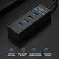 HUB USB 4 Puertos 3.0 (5Gbps, 30cm, Led Indicador) - Negro - Miniatura 2