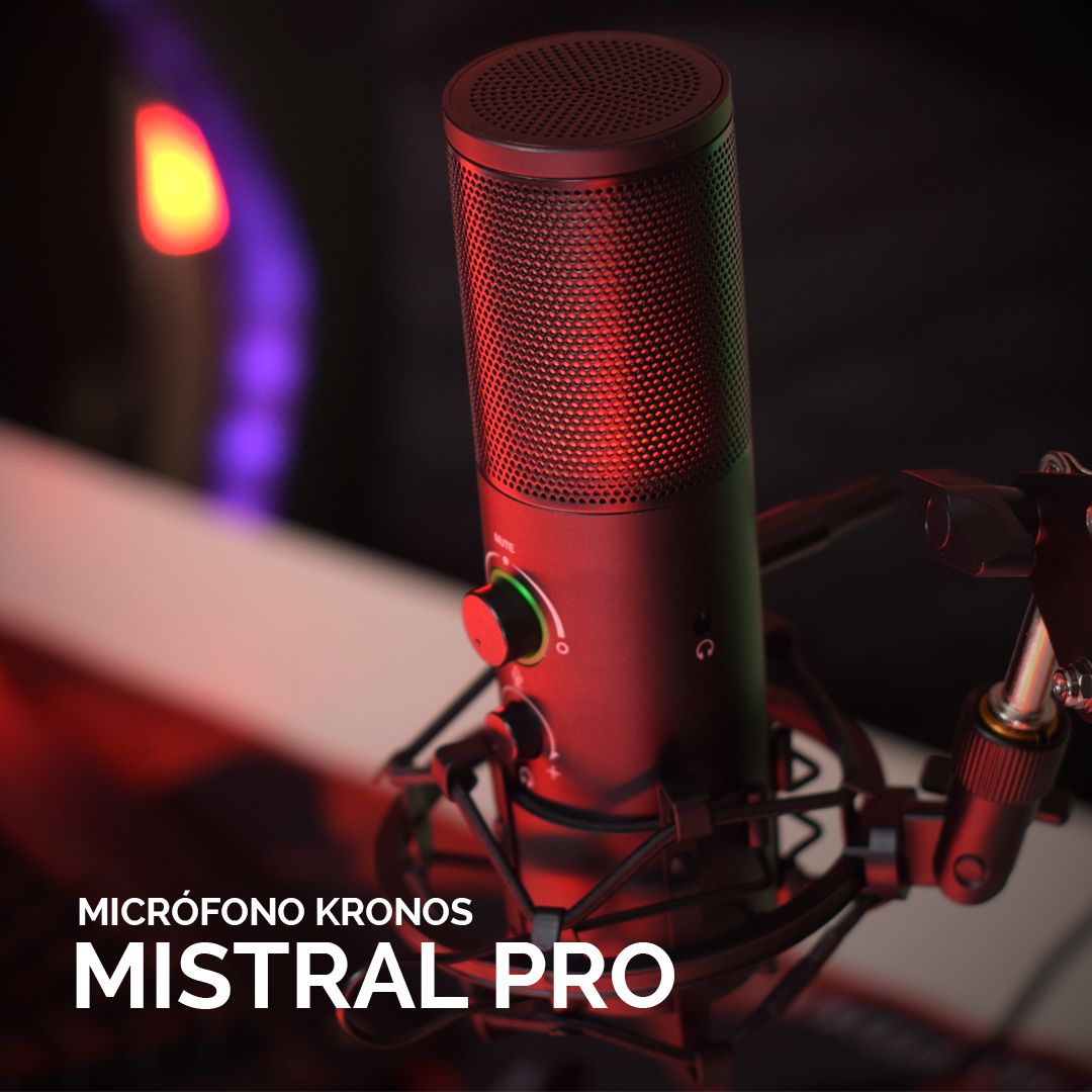 Kit Micrófono Profesional Kronos Mistral Pro con Brazo, Anti shock y Anti Pop