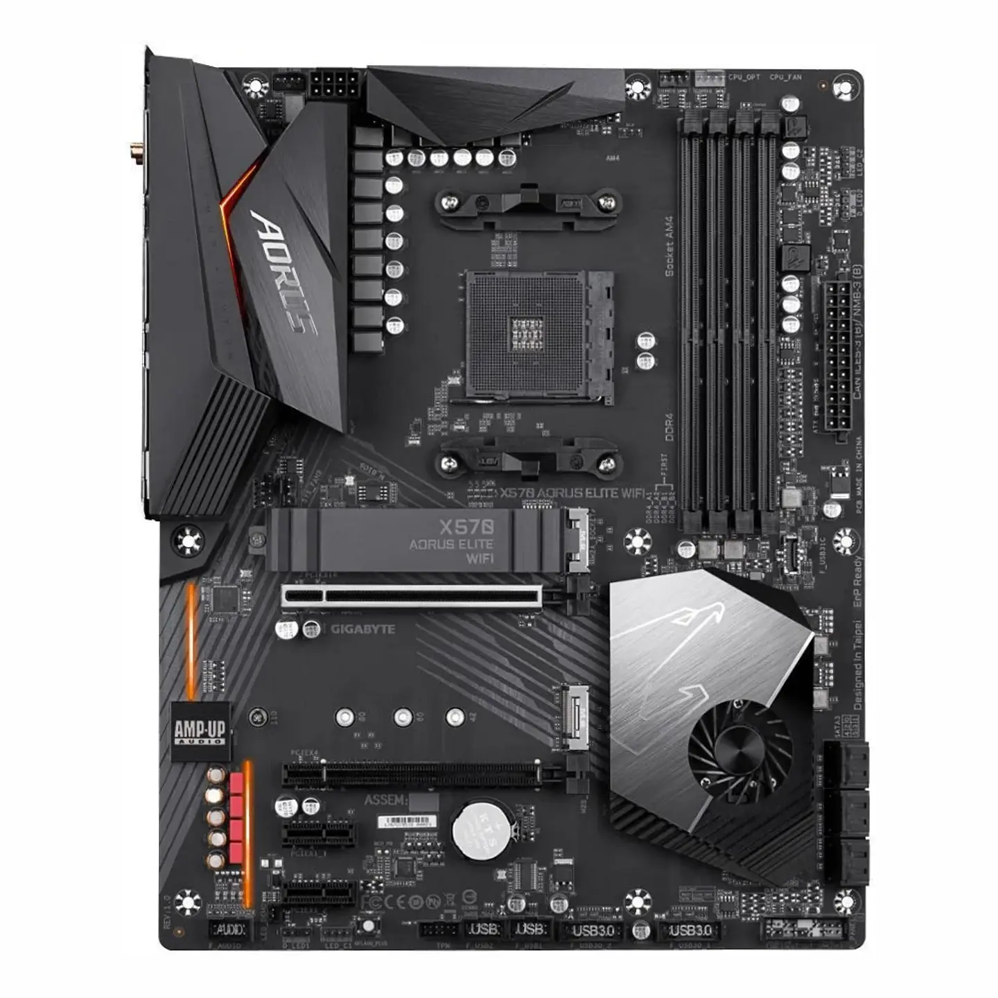 Placa Madre Gigabyte X570 Aorus Elite AMD Ryzen, PCIe 4.0 SATA 6Gb/s USB 3.2, ATX 3