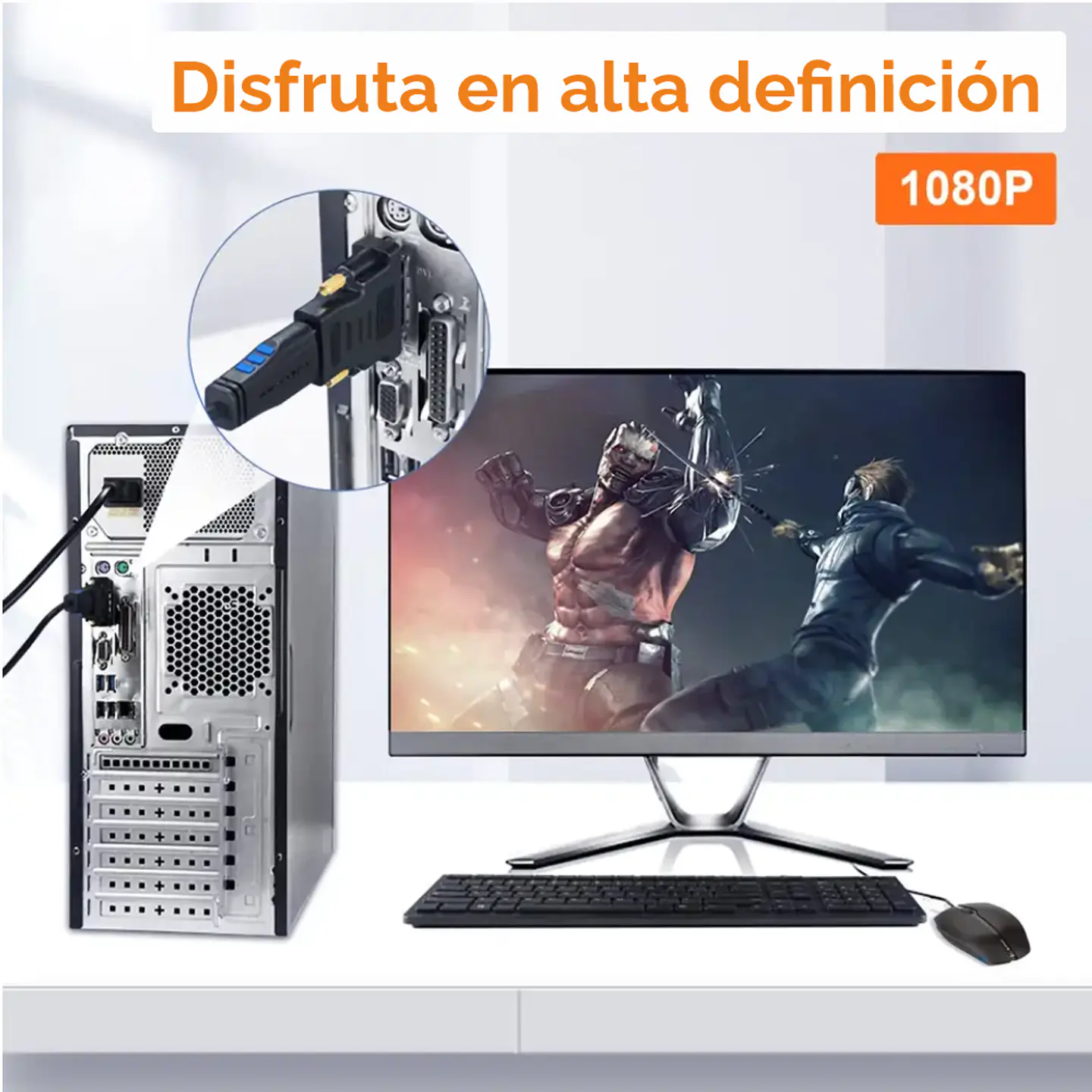 Adaptador Conversor Dvi 24 + 1 Macho A Hdmi Hembra 1080p HD 5