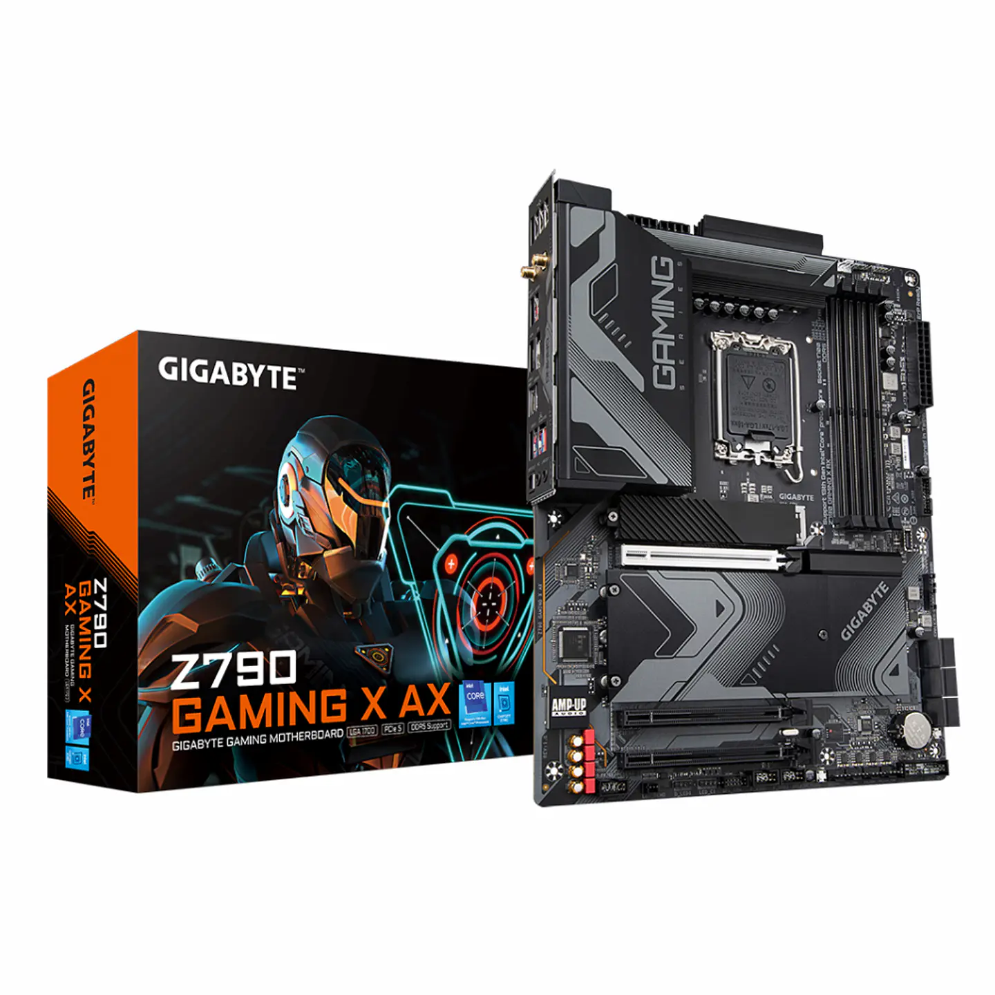 Placa Madre Gigabyte Z790 GAMING X-AX, Socket LGA 1700, ATX, DDR5, M.2, PCIe 5.0 1