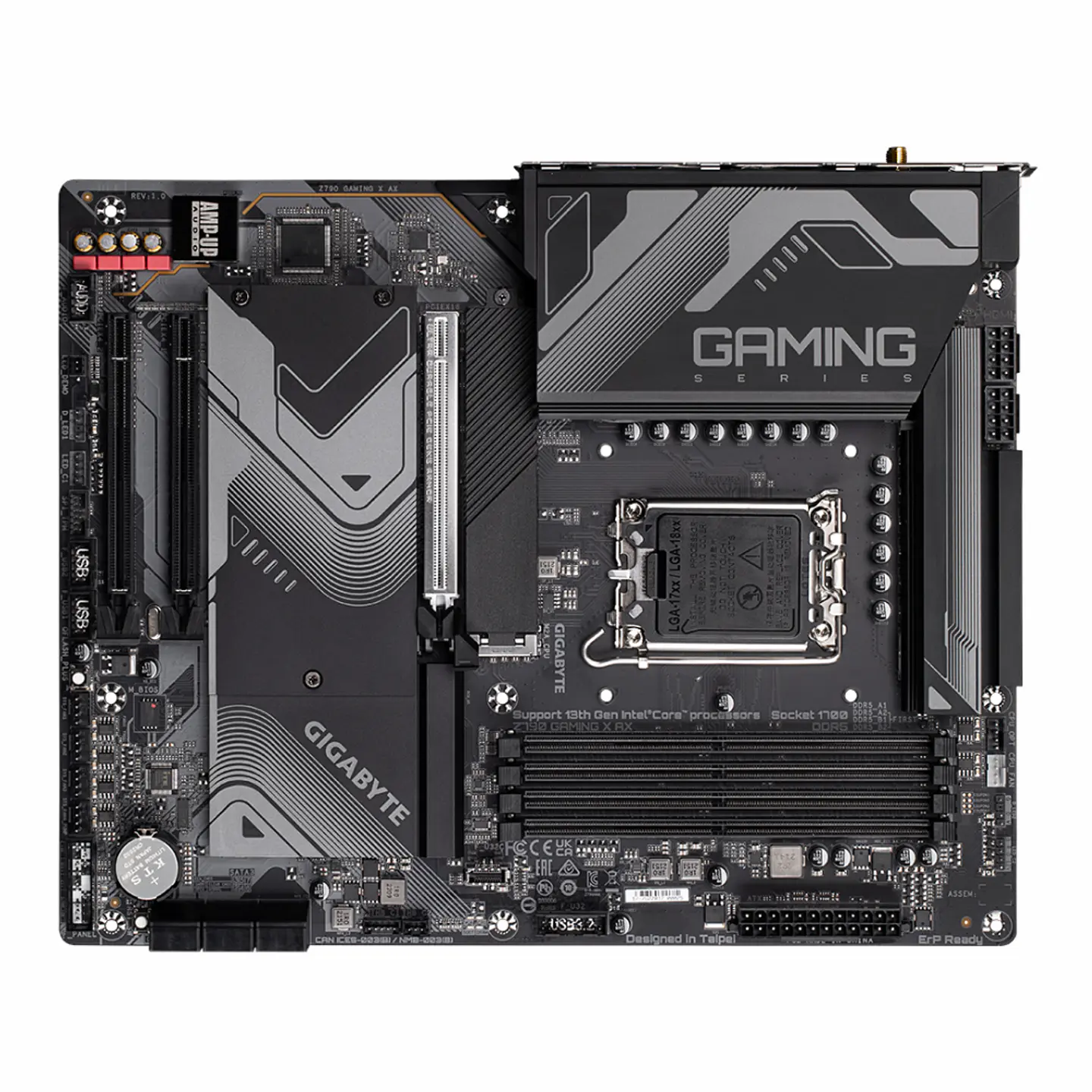 Placa Madre Gigabyte Z790 GAMING X-AX, Socket LGA 1700, ATX, DDR5, M.2, PCIe 5.0 4