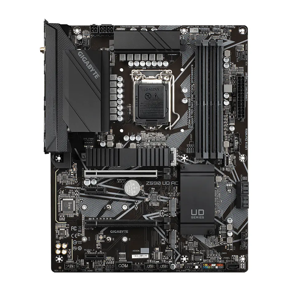 Placa Madre Gigabyte Z590 UD AC (LGA1200, DDR4 2933/3200MHz, M.2 x3, RGB, Wi-Fi, 2