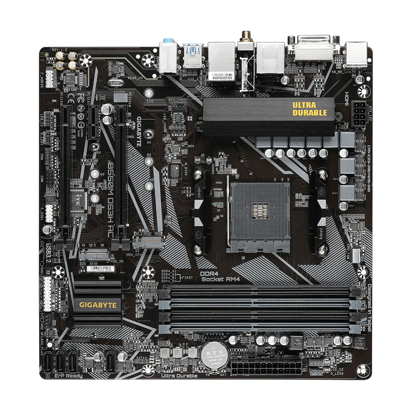 Placa Madre Gigabyte B550M DS3H AC, AM4, DDR4, M.2, microATX 2