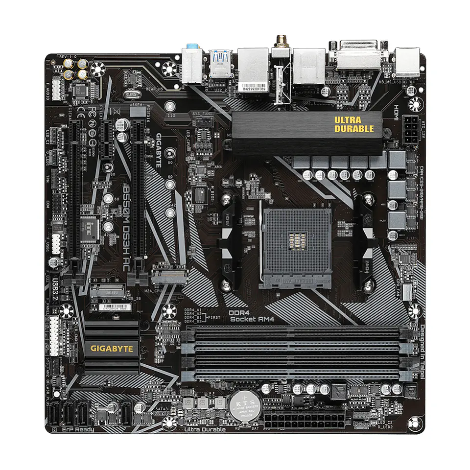 Placa Madre Gigabyte B550M DS3H AC, AM4, DDR4, M.2, microATX 2