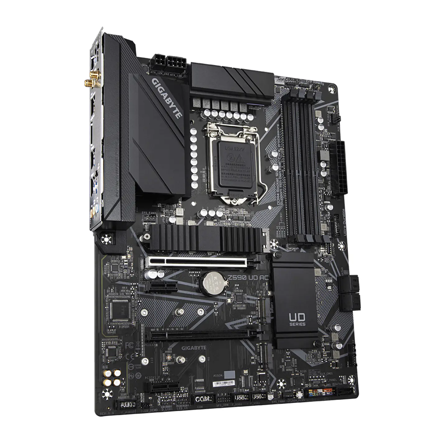 Placa Madre Gigabyte Z590 UD AC (LGA1200, DDR4 2933/3200MHz, M.2 x3, RGB, Wi-Fi, 3