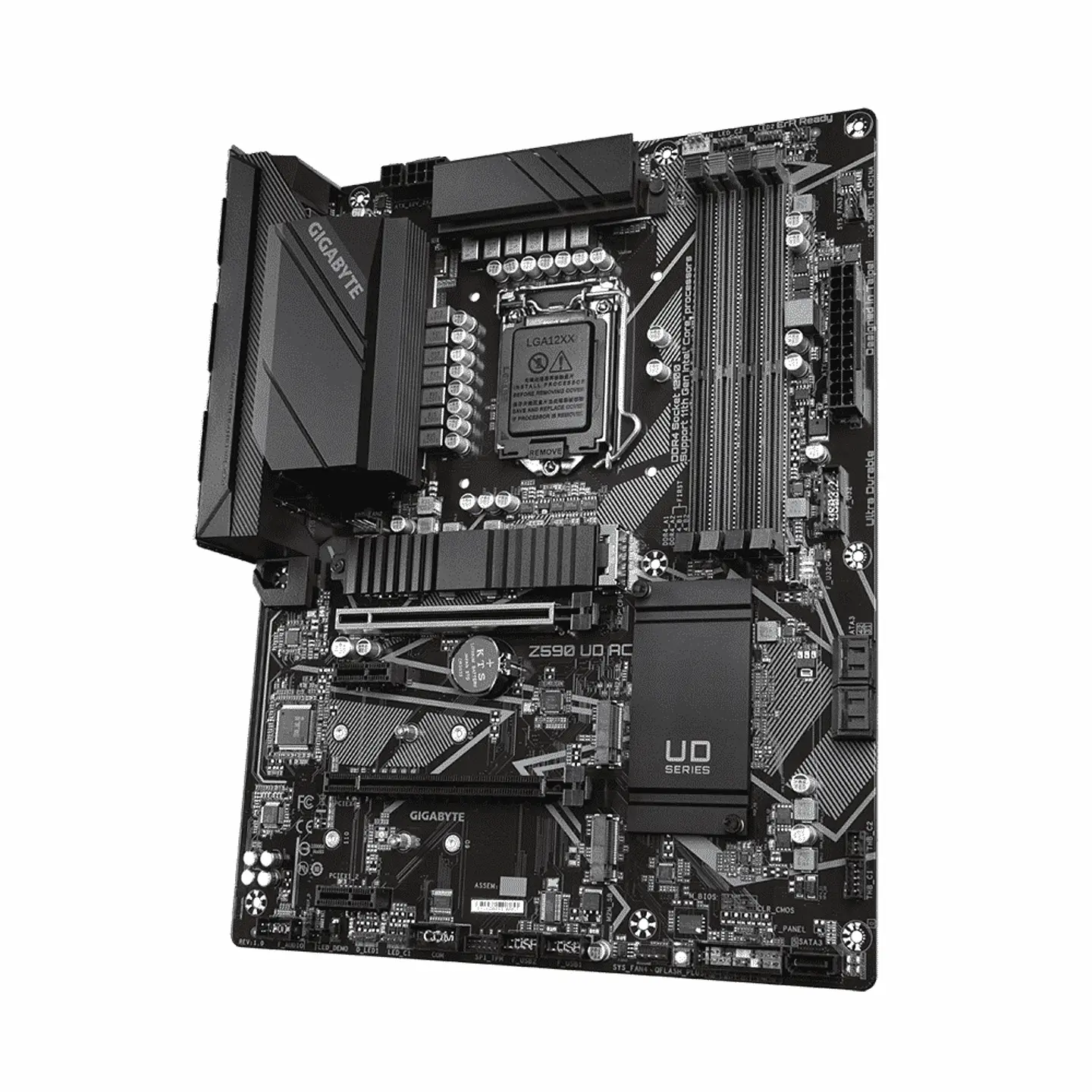 Placa Madre Gigabyte Z590 UD AC (LGA1200, DDR4 2933/3200MHz, M.2 x3, RGB, Wi-Fi, 4