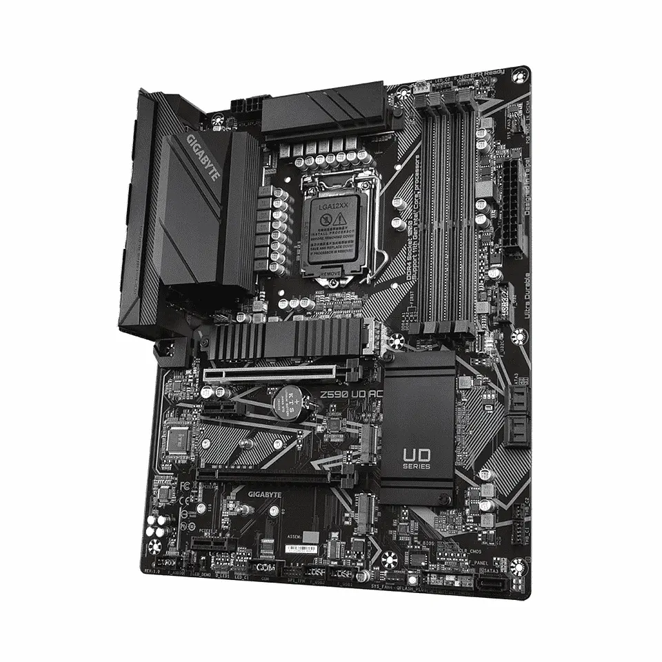 Placa Madre Gigabyte Z590 UD AC (LGA1200, DDR4 2933/3200MHz, M.2 x3, RGB, Wi-Fi, 4