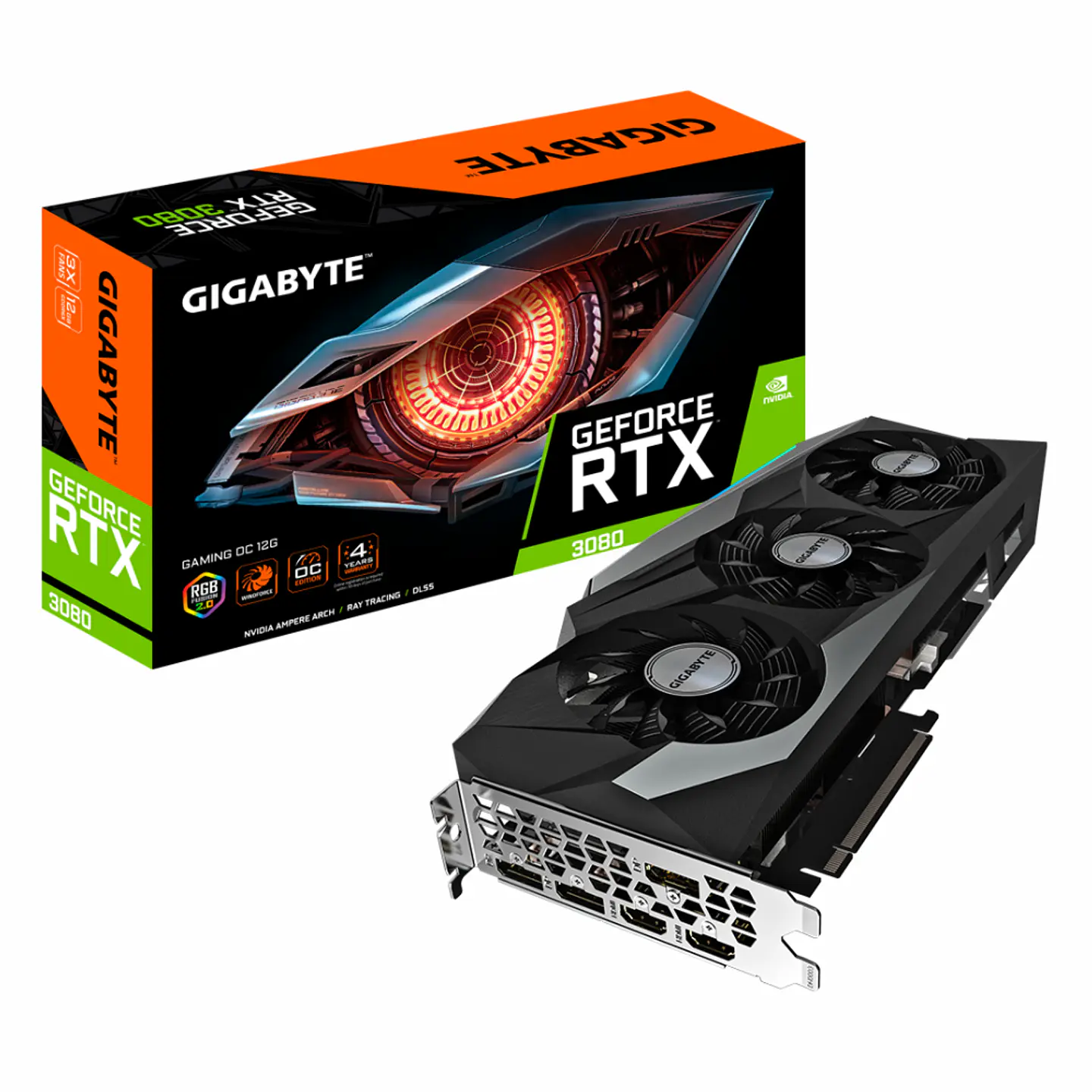 Tarjeta de video gráfica Gigabyte GeForce RTX 3080 GAMING OC 12G [GV-N3080GAMING 1