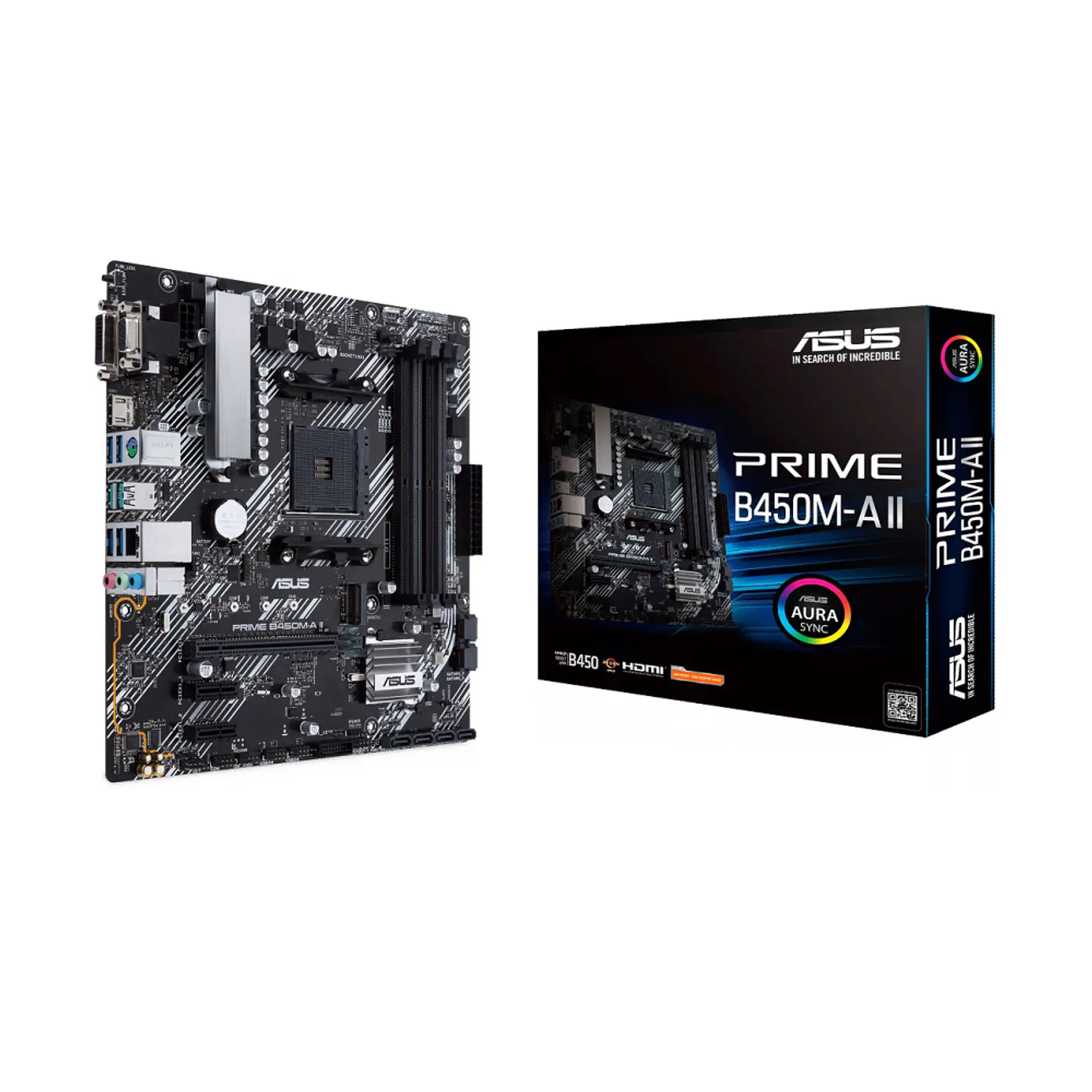 Placa Madre ASUS Prime B450M-A II AM4 AMD B450 SATA 6Gb/s Micro ATX 1