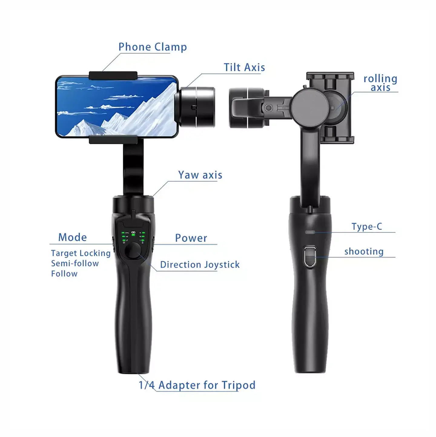 Gimbal Estabilizador para Celular Bluetooth Selfie Stick con Tripode 2