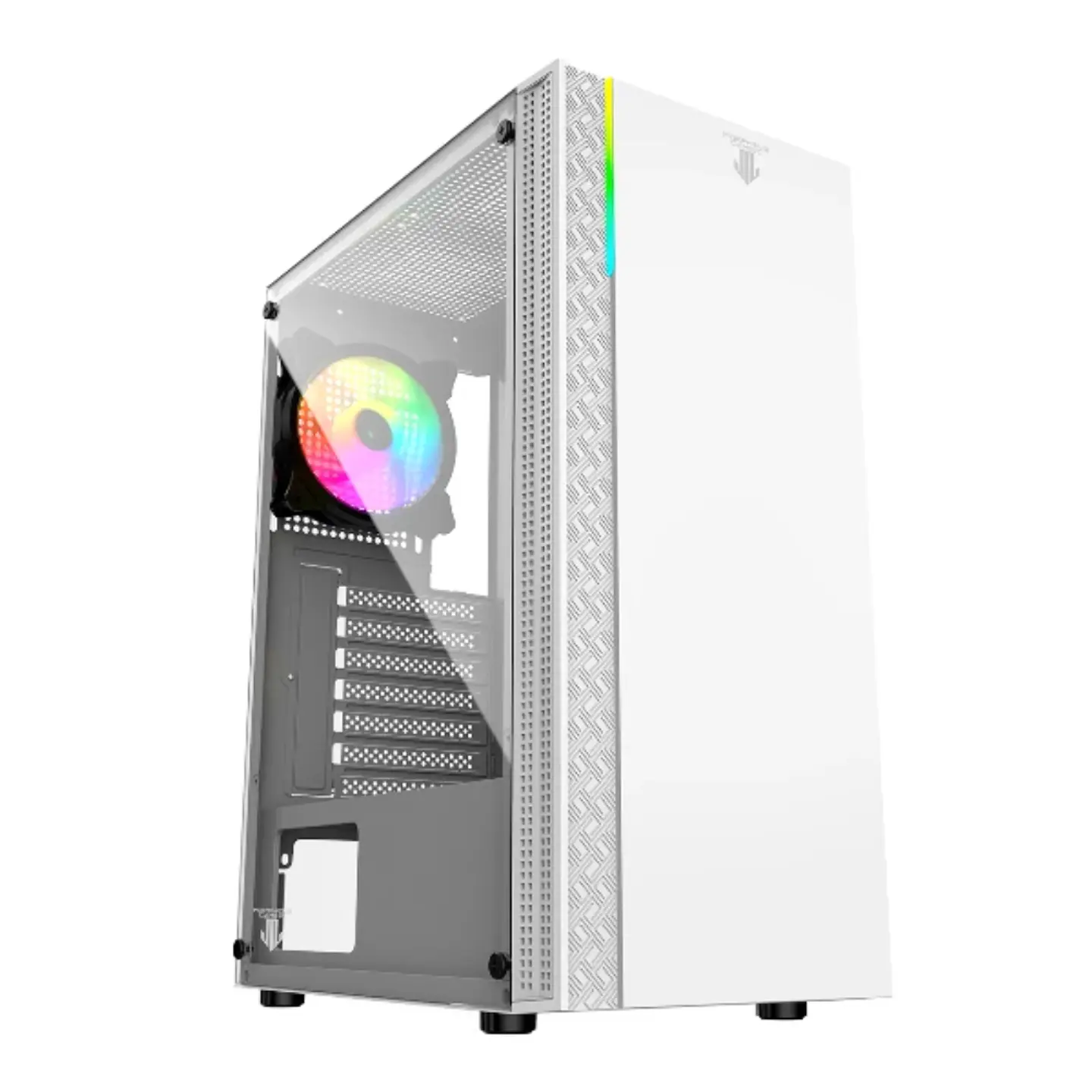 Gabinete Gamer Morpheus White 8010-W, ATX, Vidrio Templado, 4 Cooler Rgb, Usb 3. 1