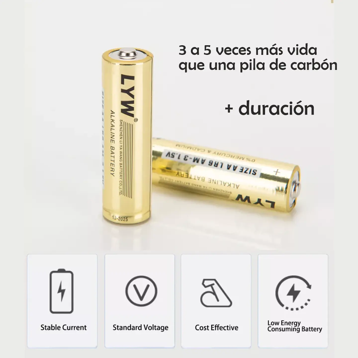 Pack Pila Alcalina AAA De Alta Calidad 4 Unidades Lr03 1,5v 2