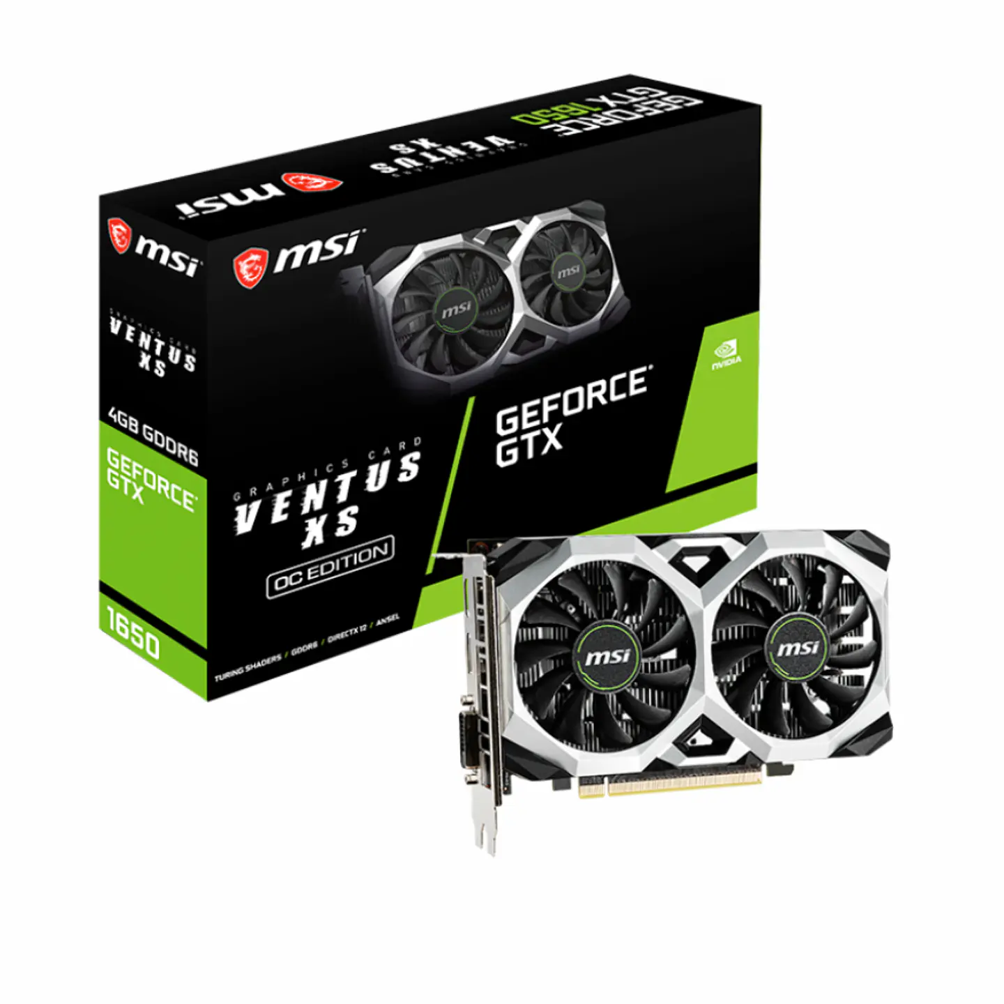 Tarjeta de video MSI 4GB GeForce GTX1650 D6 VENTUS XS OCV1 GDDR6 1