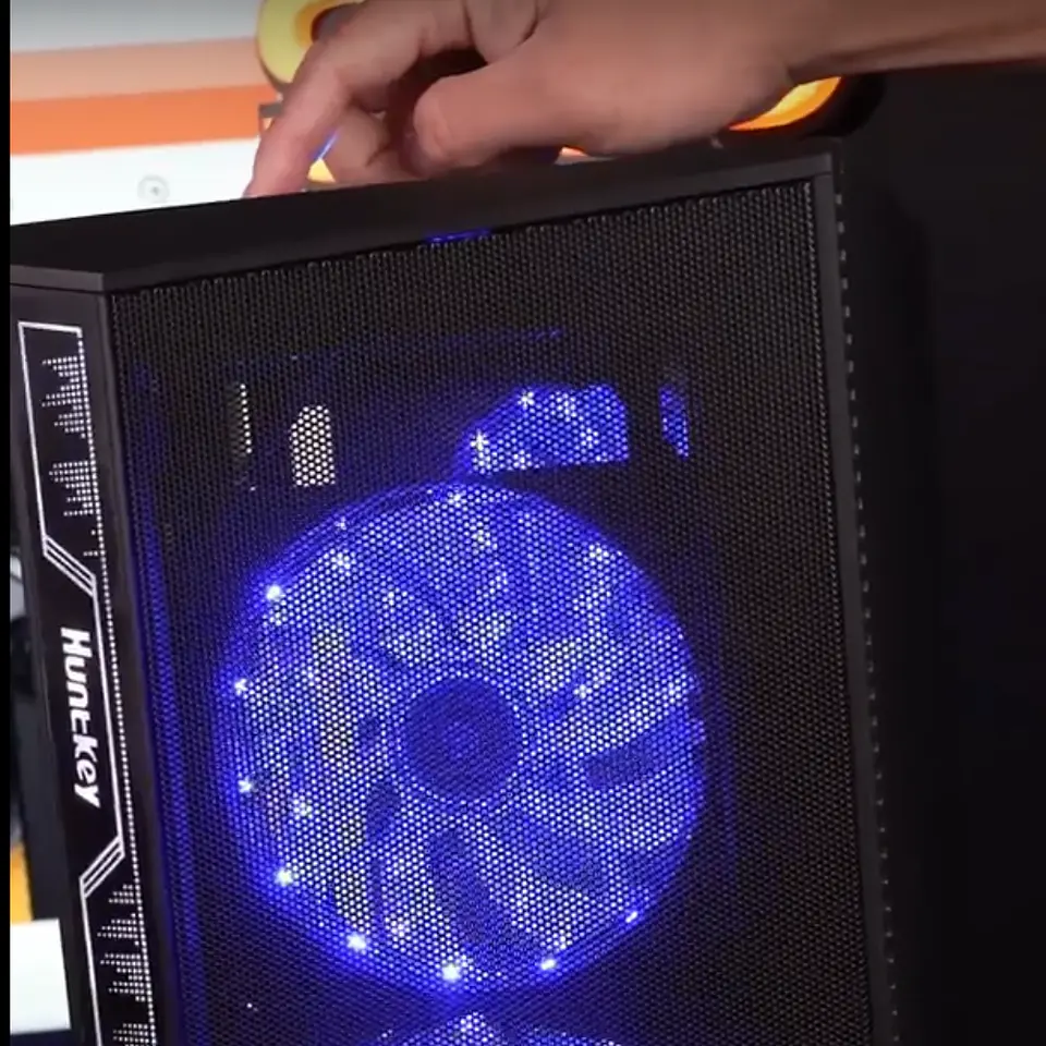 Gabinete Gamer Huntkey GS500R, Atx,Vidrio Templado, 4 Cooler Rgb, Usb 3.0 3