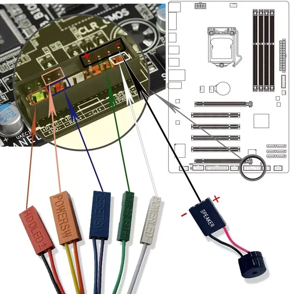 Alarma Motherboard Bios Boozer, Altavoz Zumbador, Kit 3pcs 2