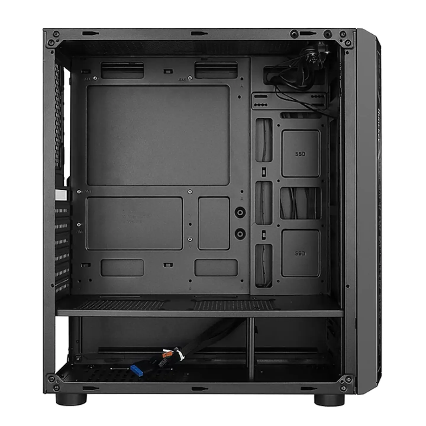 Gabinete Gamer Huntkey GS500R, Atx,Vidrio Templado, 4 Cooler Rgb, Usb 3.0 4