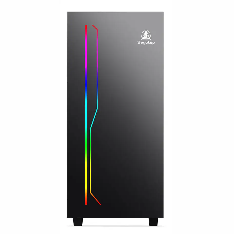 Gabinete Segotep K1 Full Tower Frontal Con Franja Rgb - negro 3