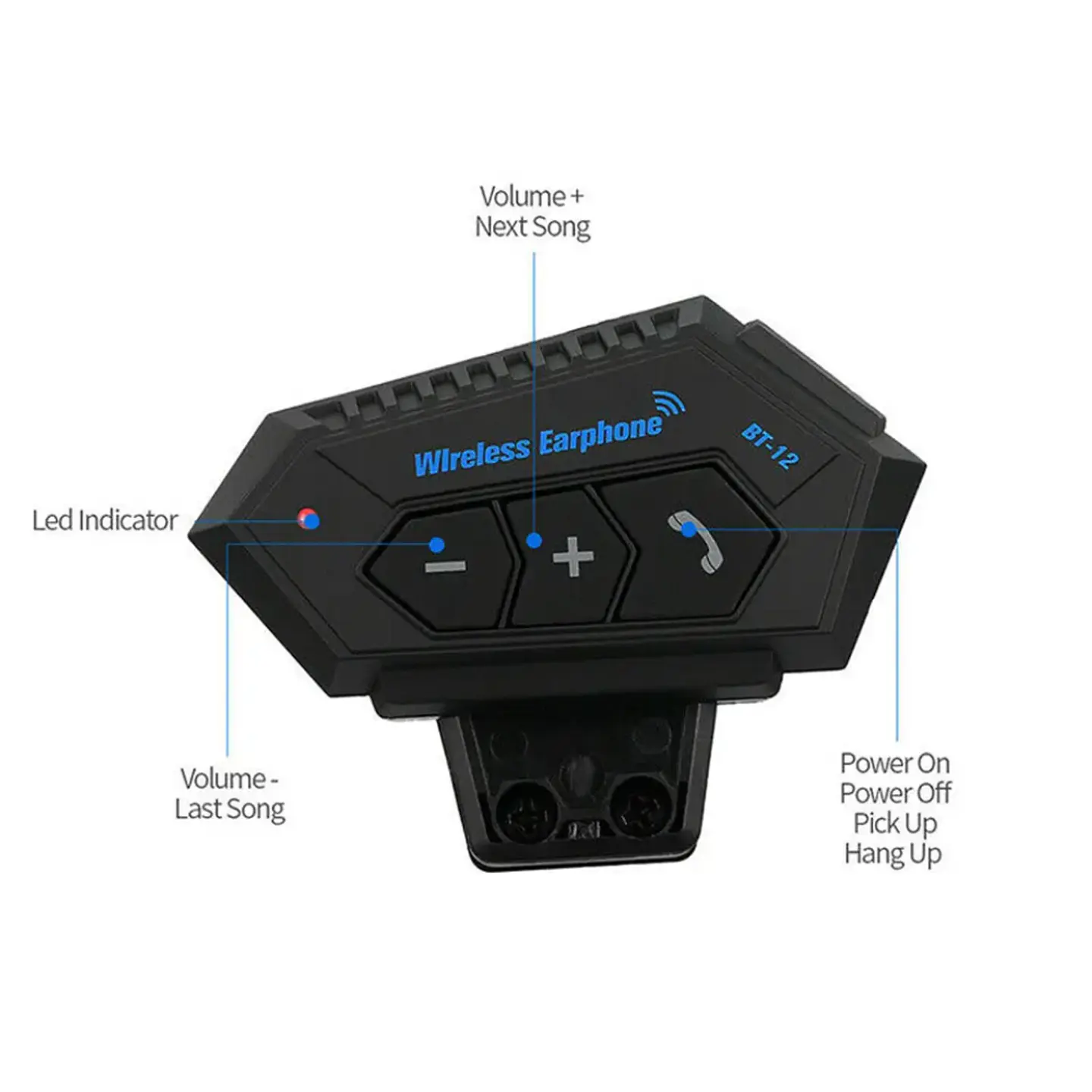 Audifonos Bluetooth Intercomunicador para casco de moto, resistentes al agua 9