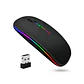 Mouse Inalámbrico Dual Bluetooth Usb Recargable Para Mac Win - Miniatura 4