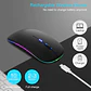 Mouse Inalámbrico Dual Bluetooth Usb Recargable Para Mac Win - Miniatura 5
