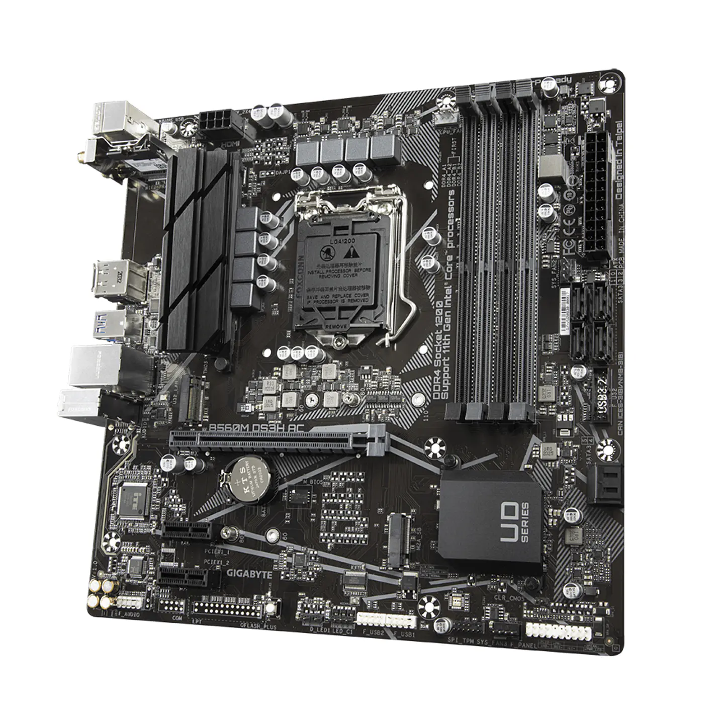 Placa Madre Gigabyte B560M DS3H AC (LGA1200, DDR4 2133/5333 MHz, M.2, Wi-Fi, RGB, ATX) 3