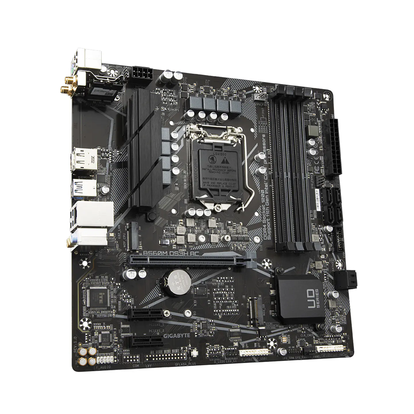 Placa Madre Gigabyte B560M DS3H AC (LGA1200, DDR4 2133/5333 MHz, M.2, Wi-Fi, RGB, ATX) 4