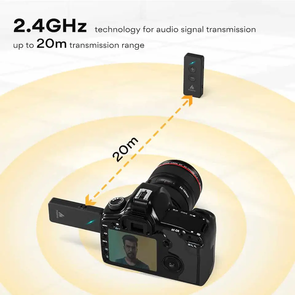 Micrófono de Solapa Inalámbrico MAONO AU-WM800, Señal 2.4Ghz 3