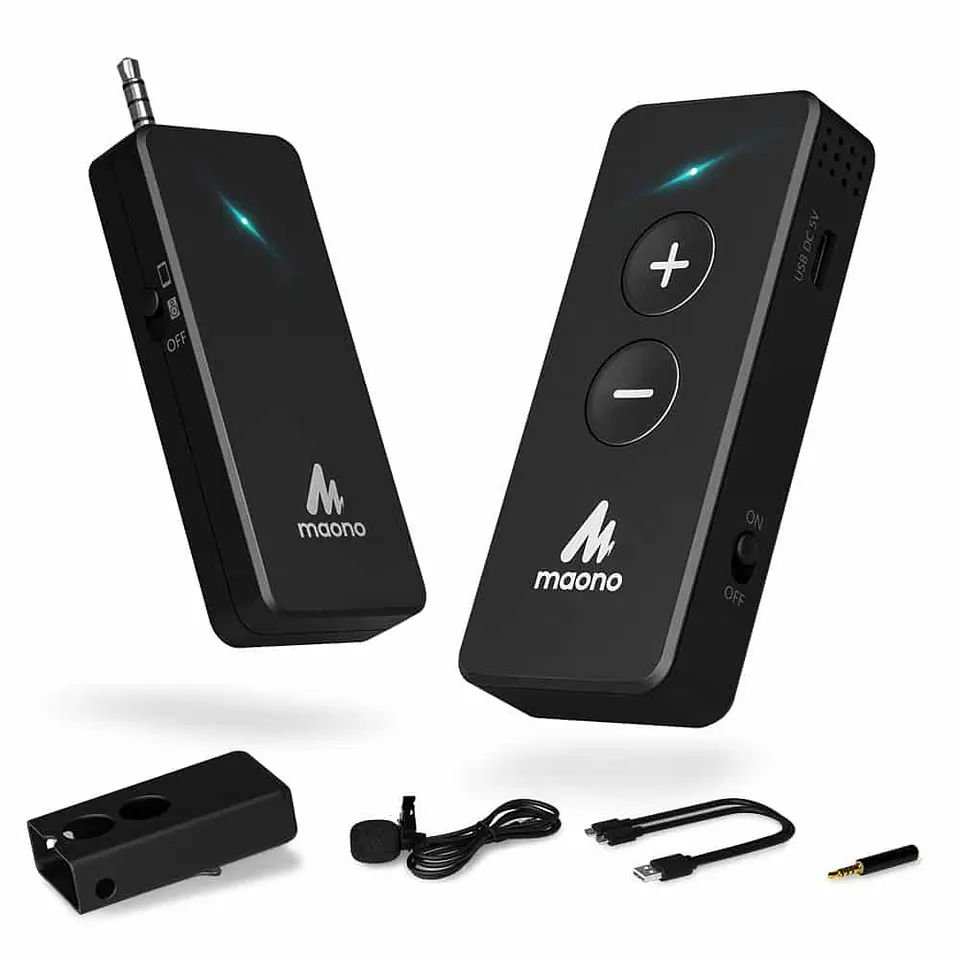 Micrófono de Solapa Inalámbrico MAONO AU-WM800, Señal 2.4Ghz 4