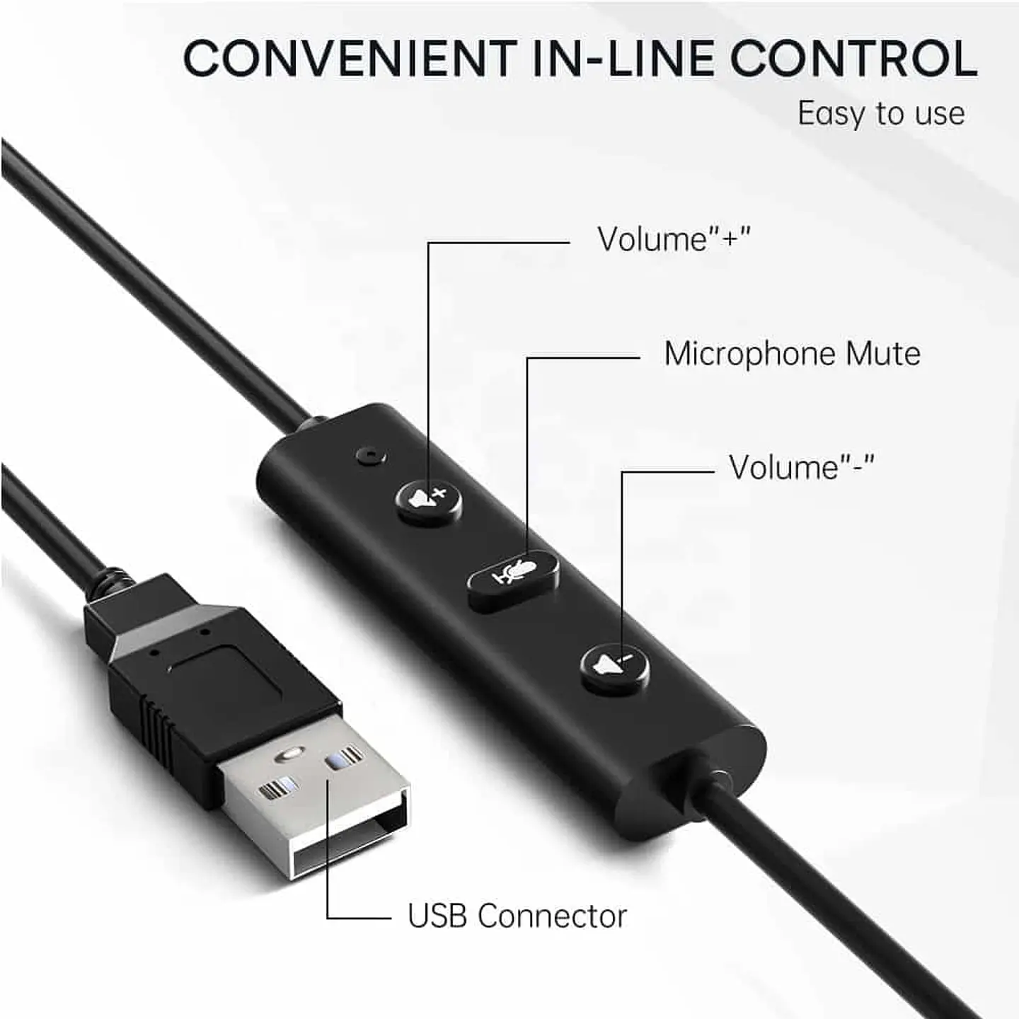 Audífono Uhuru HS-391 con micrófono, conexión USB 2