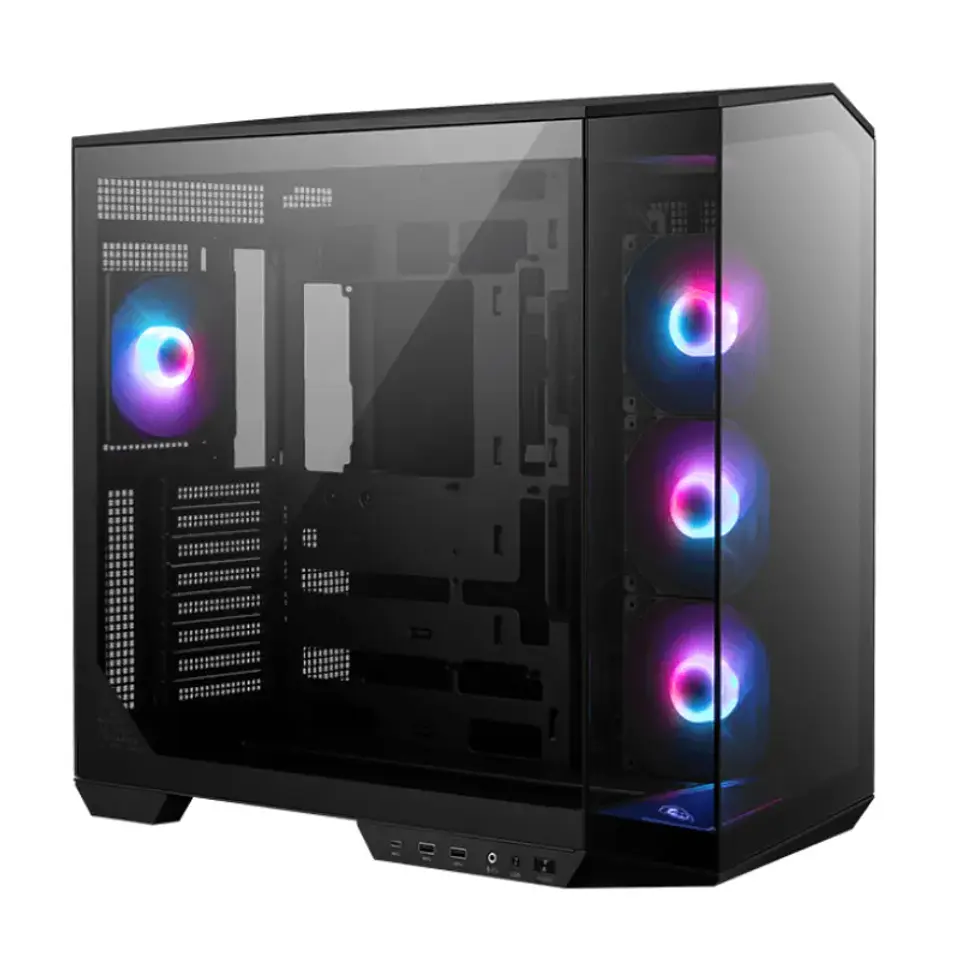 Gabinete Gamer Msi Pano 100R PZ Black, USB 3.2, con 4 fans Argb 1