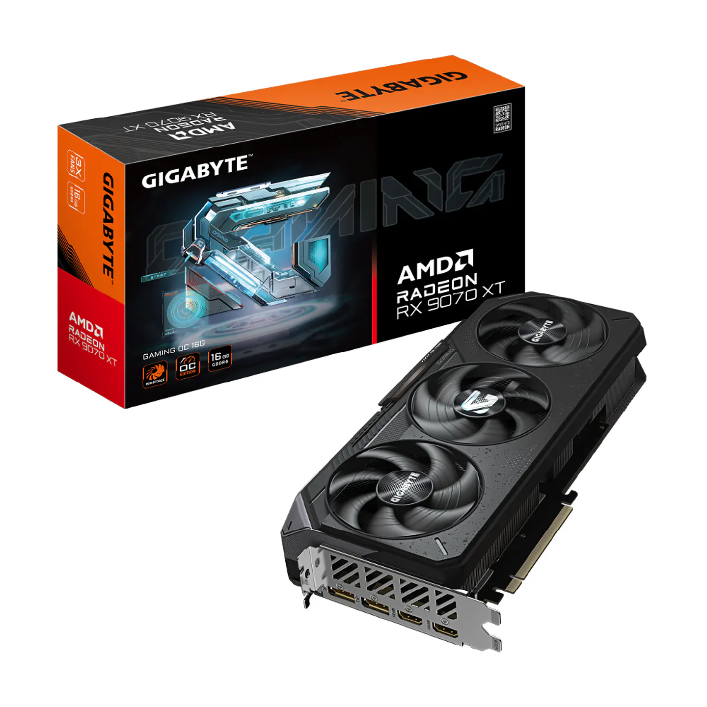 Tarjeta de Video Gigabyte RX 9070 XT GAMING OC 16G GDDR6 PciE-5 1