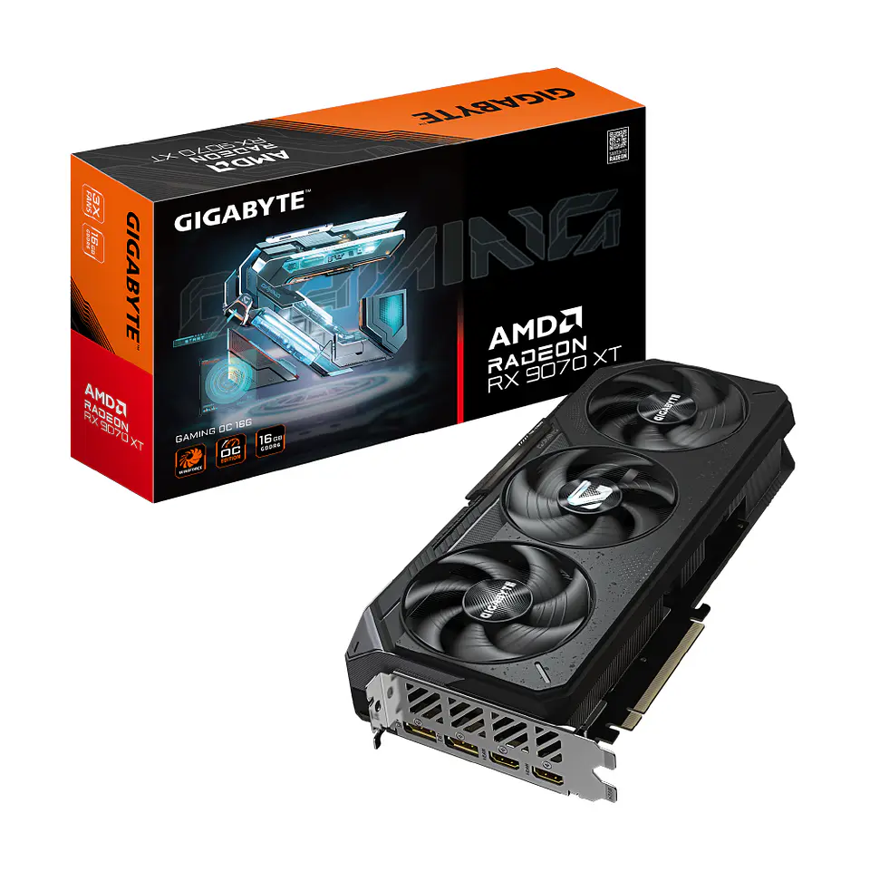 Tarjeta de Video Gigabyte RX 9070 XT GAMING OC 16G GDDR6 PciE-5 1