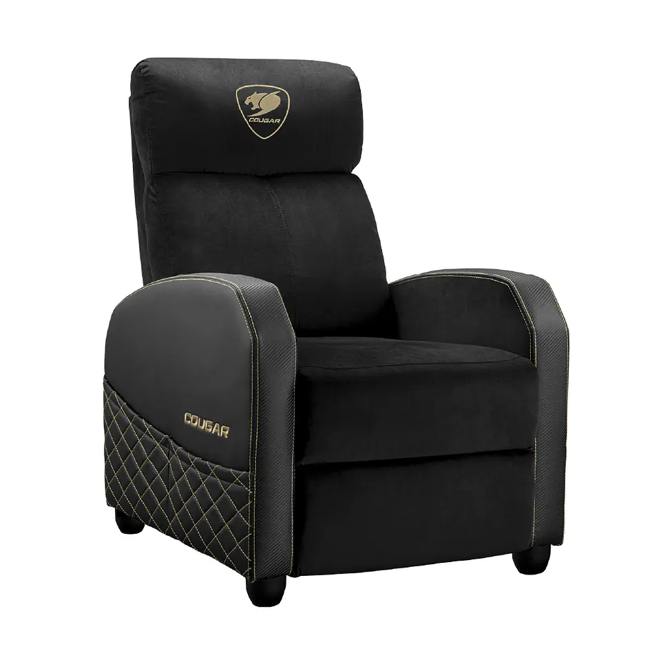 Sillón Gamer Cougar Ranger Elite Gold Terciopelo Reclinable 1