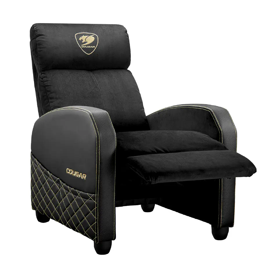 Sillón Gamer Cougar Ranger Elite Gold Terciopelo Reclinable 2